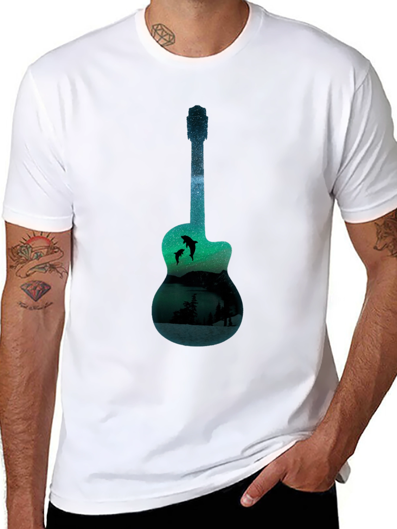 Guitar Lake Graphic T-Shirt