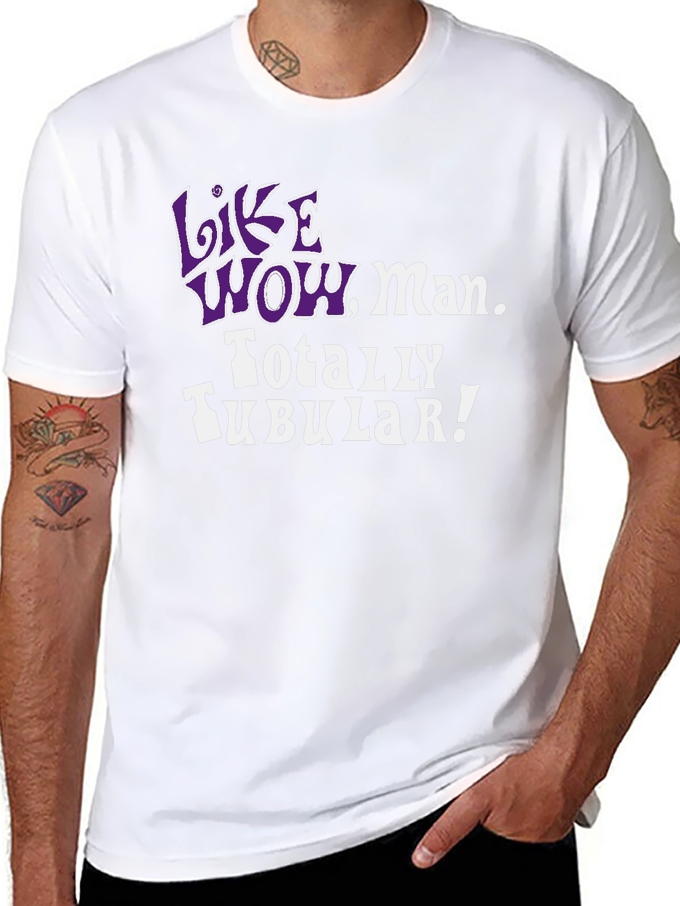 Like Wow Man. Totally Tubular! 80s Throwback Tee