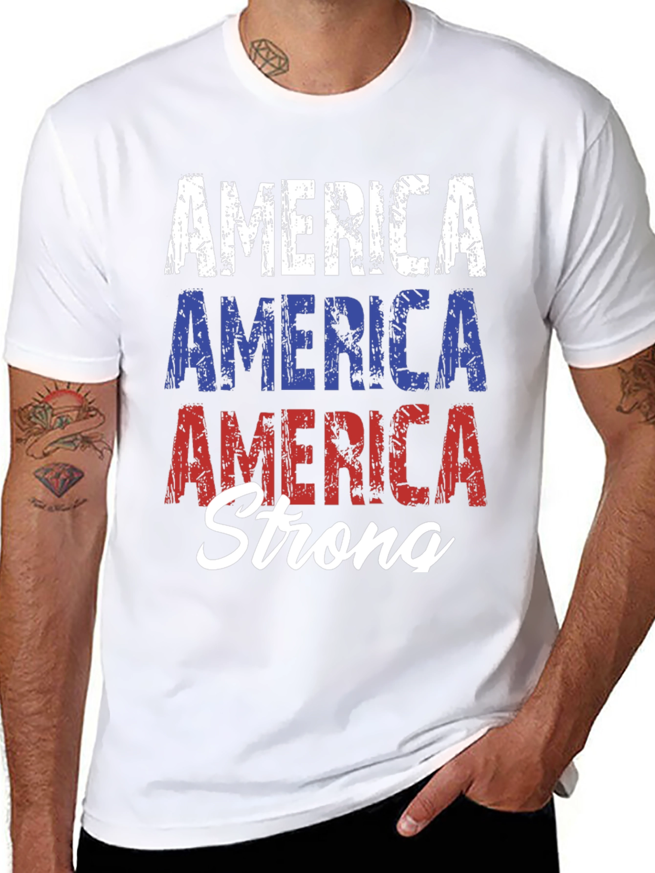 America Strong T-Shirt - Patriotic USA Pride