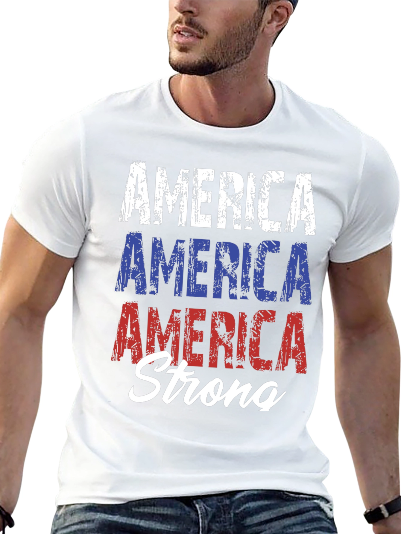 America Strong T-Shirt - Patriotic USA Pride