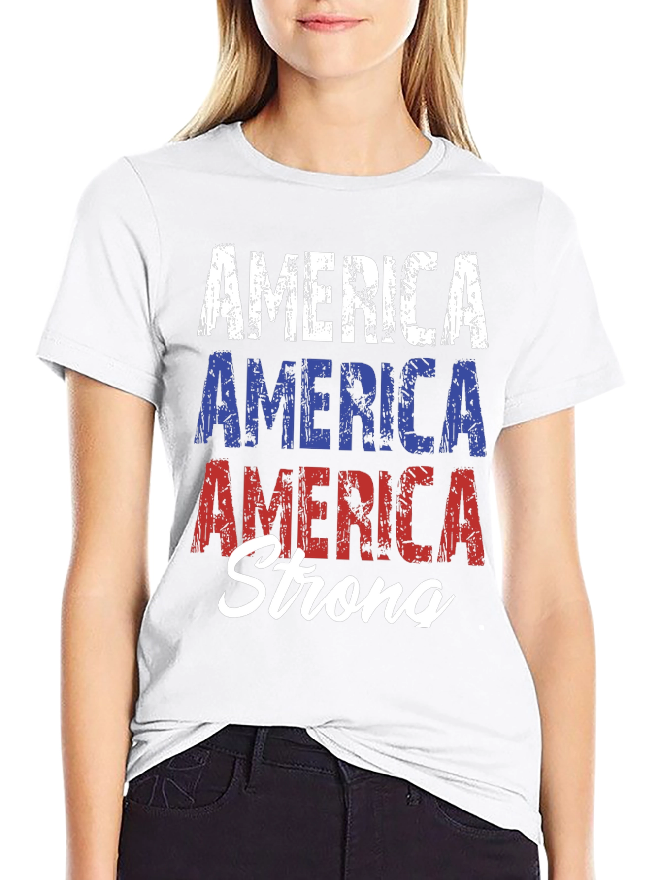 America Strong T-Shirt - Patriotic USA Pride