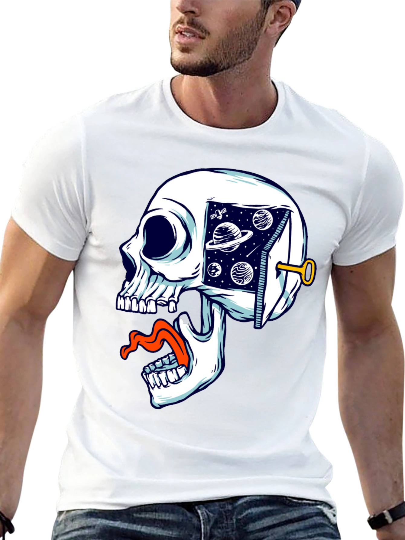 Cosmic Skull T-Shirt - Unisex Graphic Tee