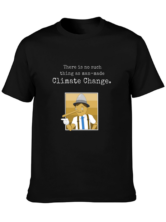 Climate Change Skeptic T-Shirt - Pinocchio Design