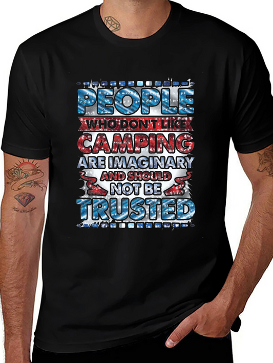 Camping Quote Graphic Tee: Imaginary People
