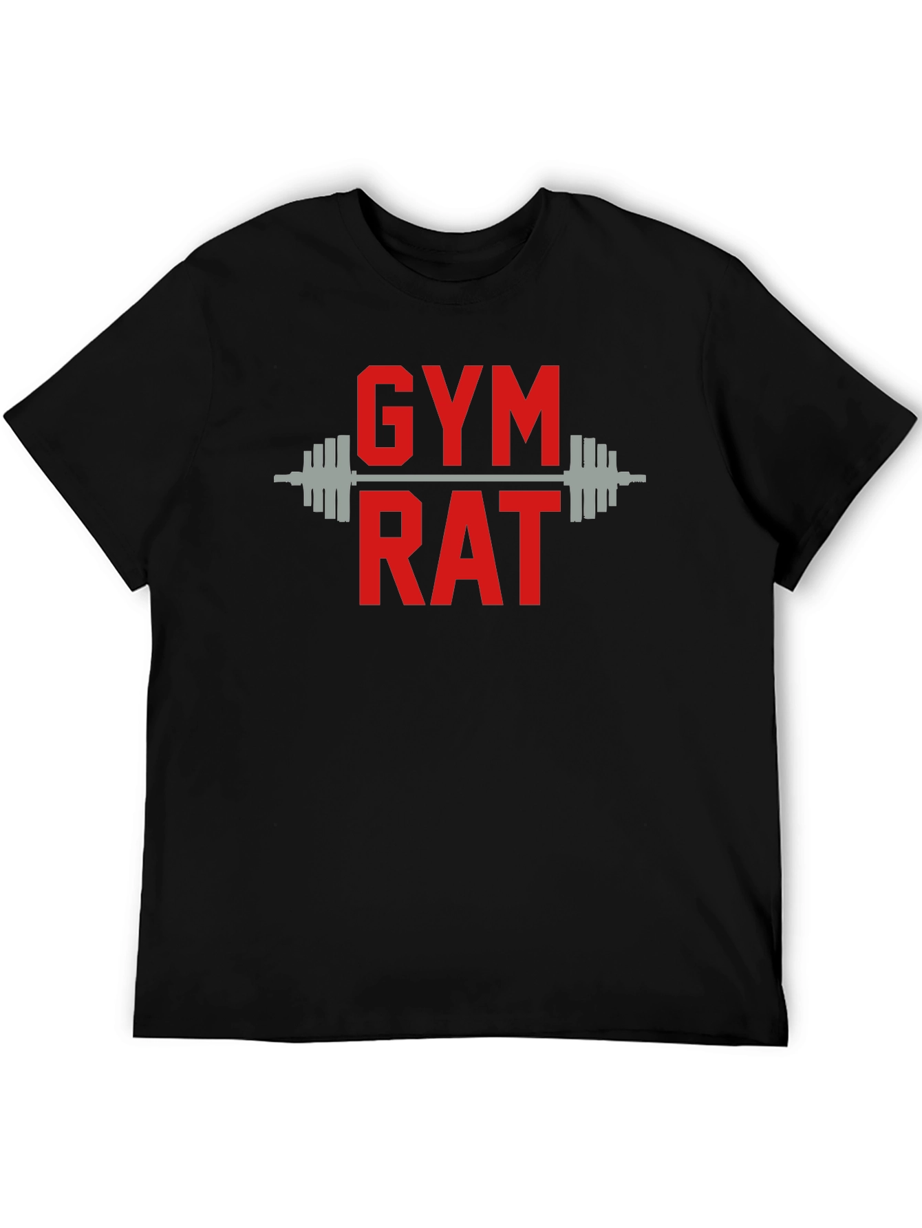 Gym Rat T-Shirt - Black Cotton Workout Tee