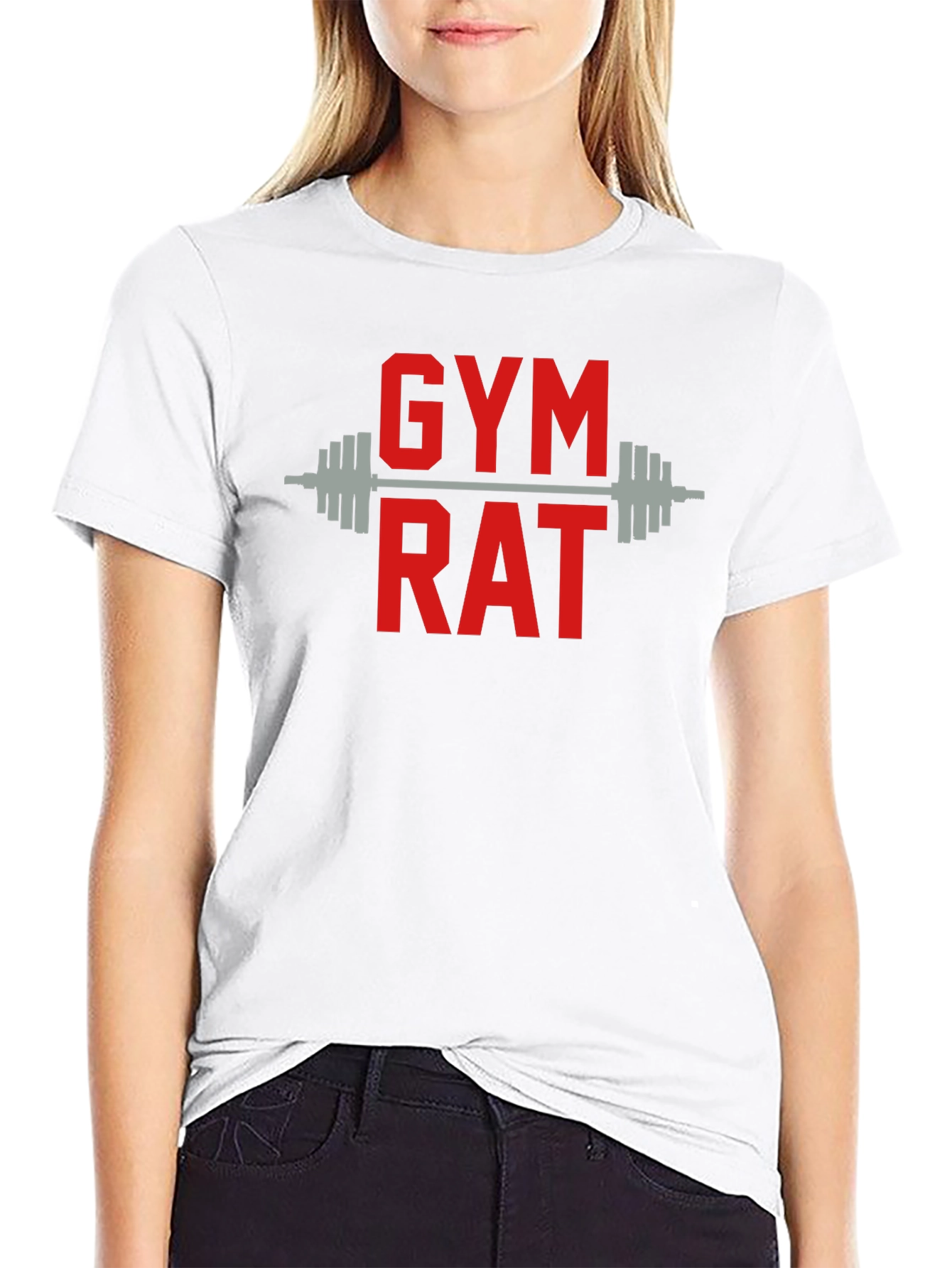 Gym Rat T-Shirt - Black Cotton Workout Tee