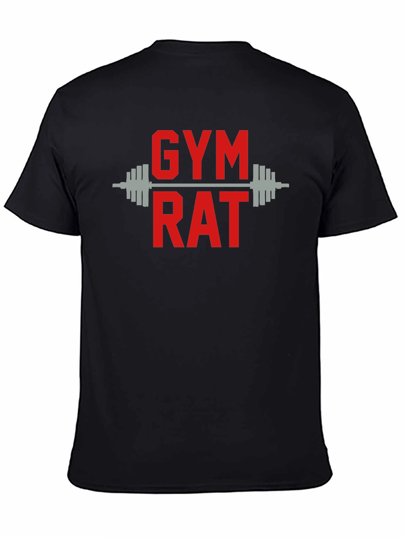 Gym Rat T-Shirt - Black Cotton Workout Tee