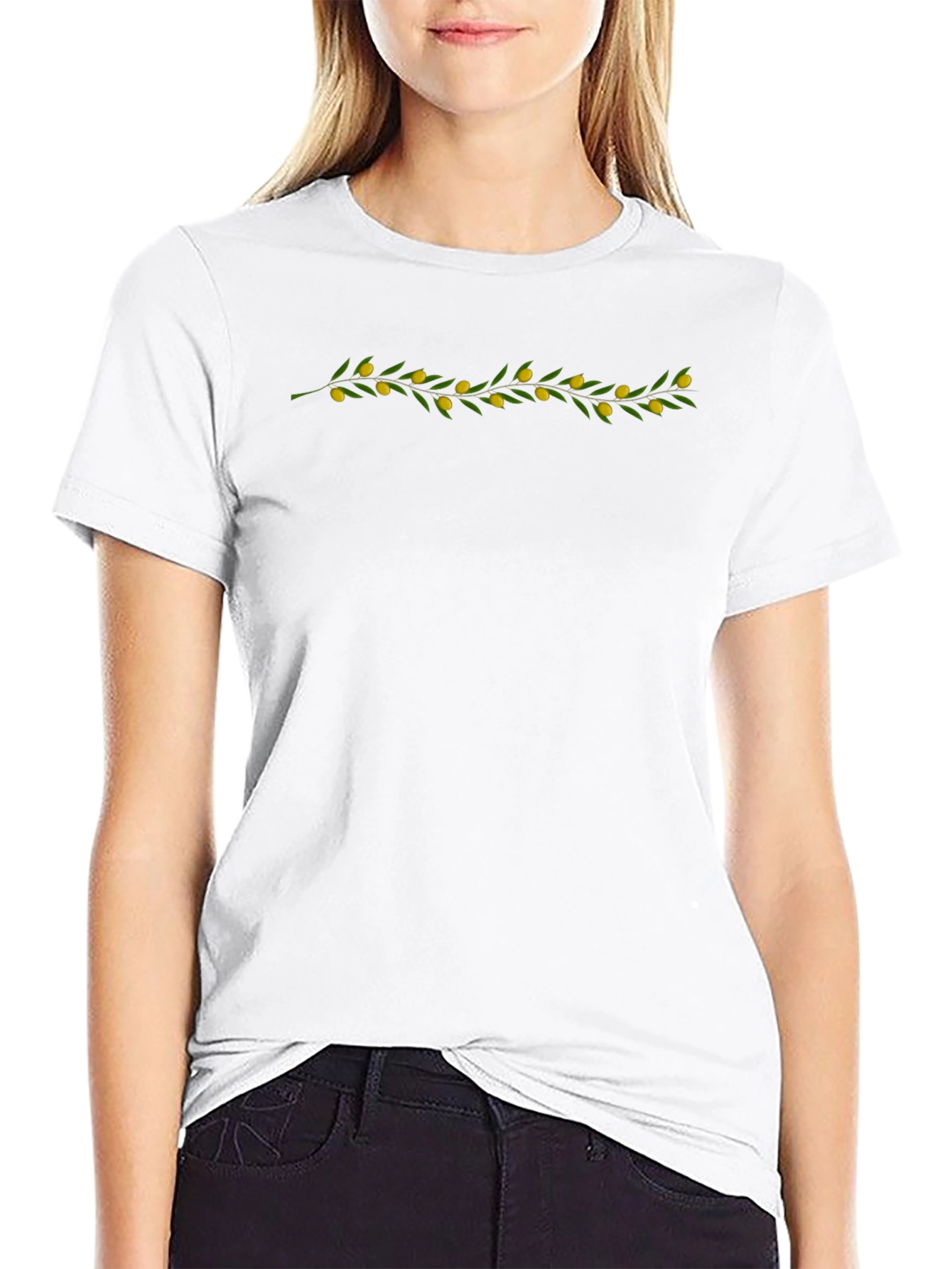 Olive Branch Black T-Shirt