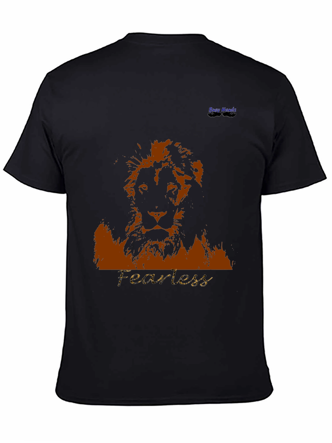 Fearless Lion Graphic T-Shirt - Bold Black Tee