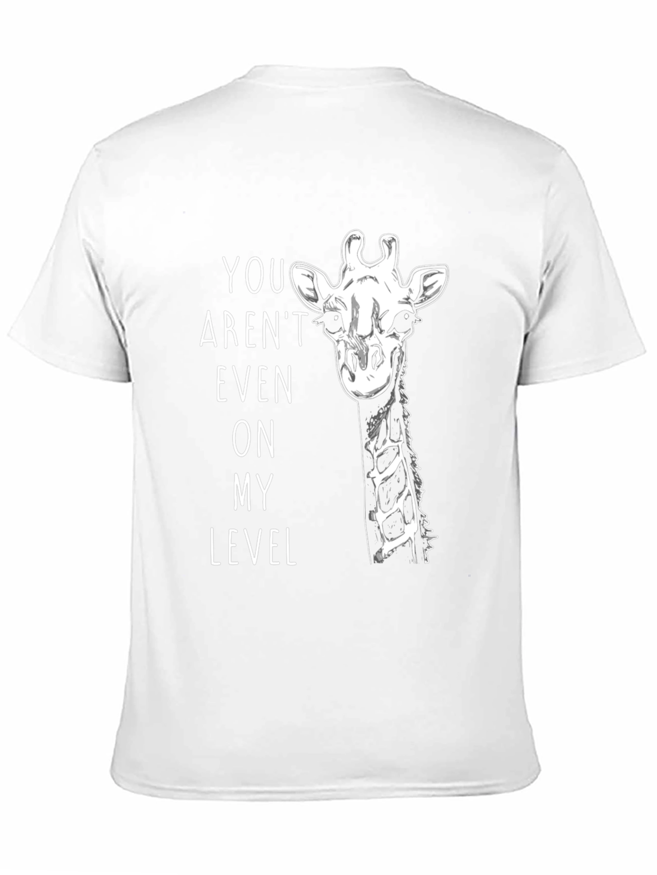 Giraffe Level Up Mens Black Graphic Tee