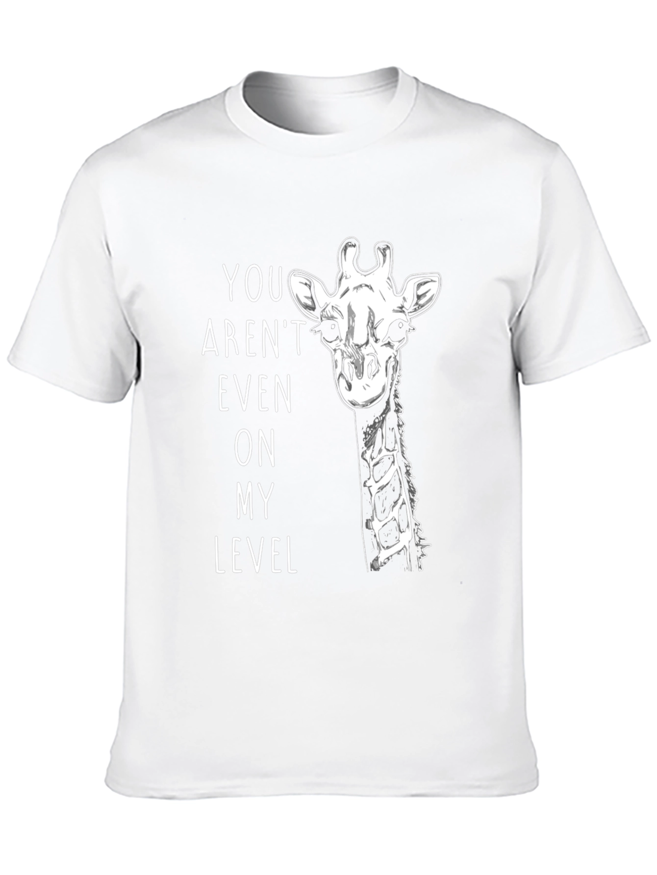 Giraffe Level Up Mens Black Graphic Tee