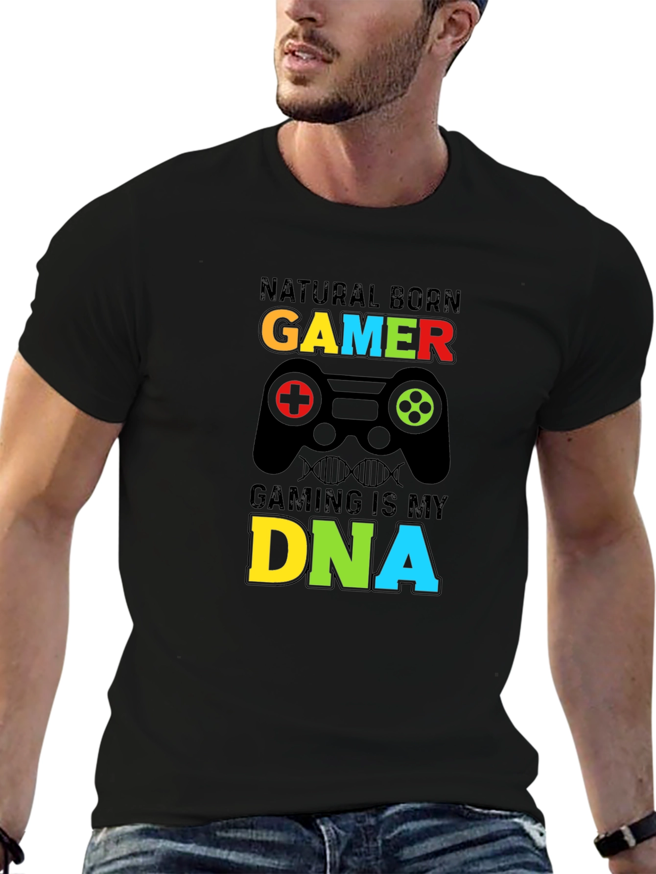 Natural Born Gamer T-Shirt - Gaming DNA