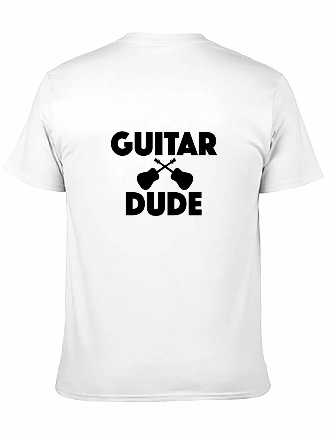 Guitar Dude Graphic Tee - Black Cotton T-Shirt