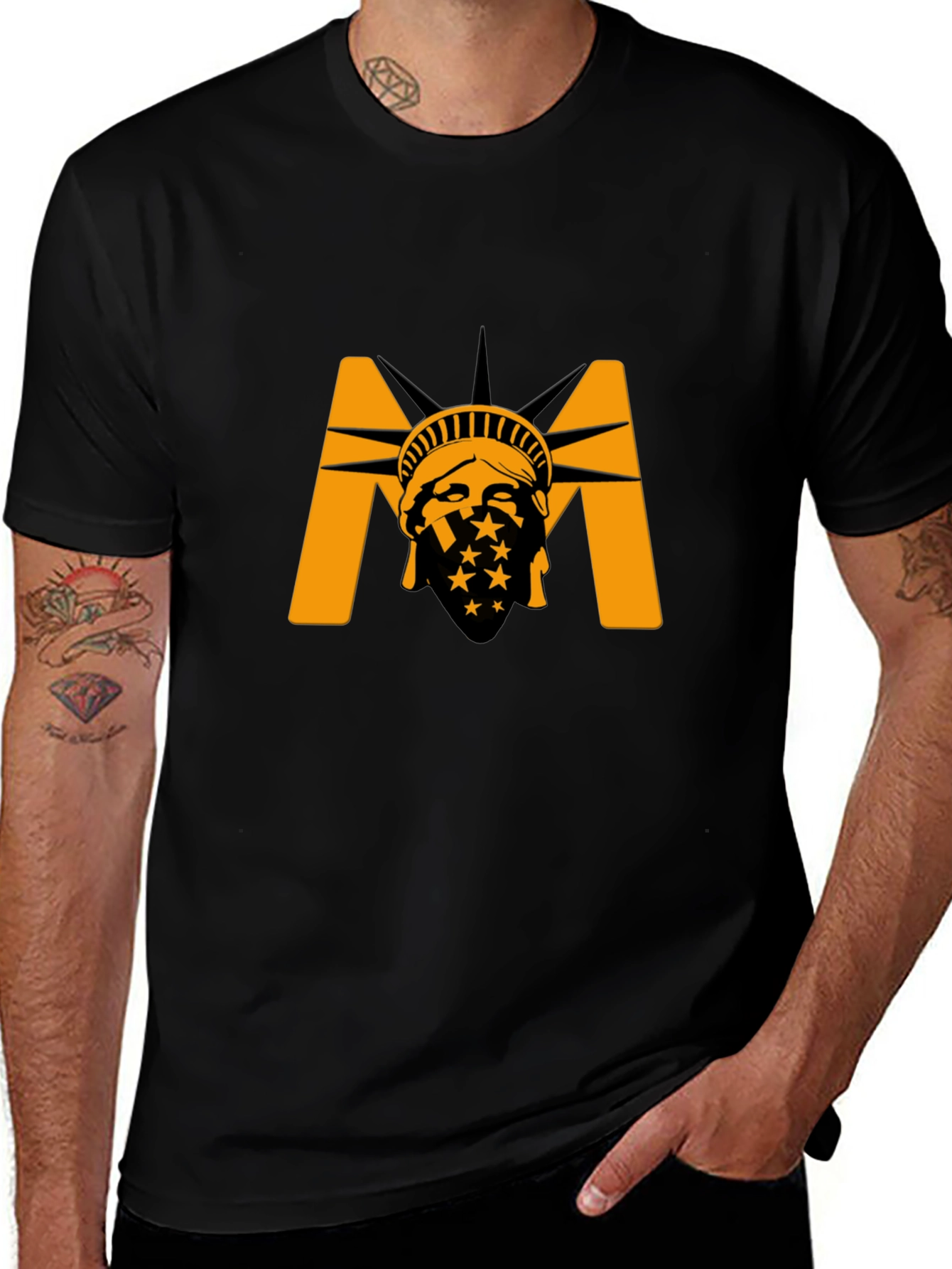 Liberty M Graphic T-Shirt - Black