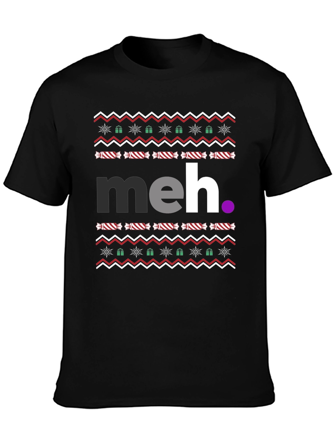 Meh Ugly Christmas T-Shirt Holiday Tee