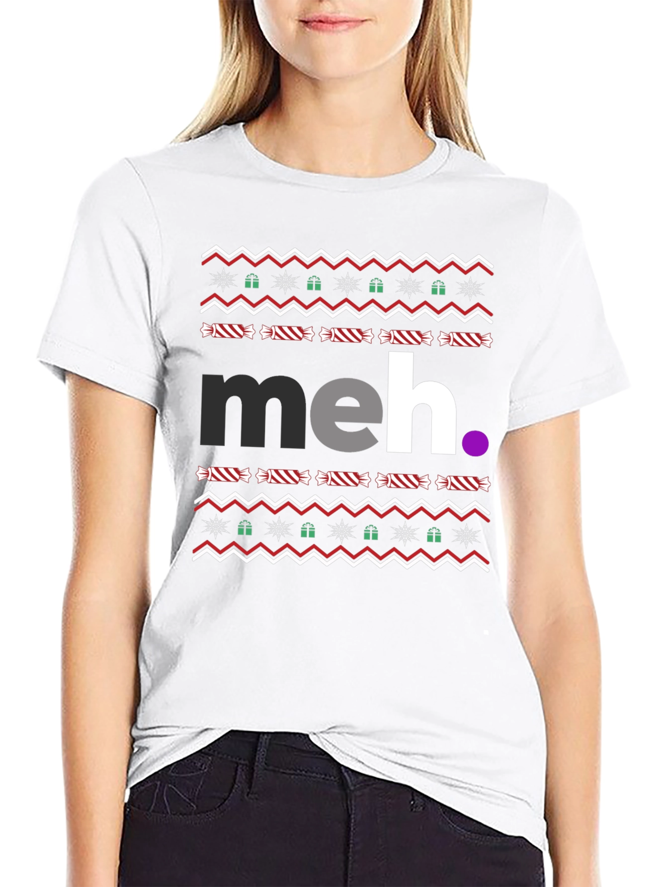 Meh Ugly Christmas T-Shirt Holiday Tee
