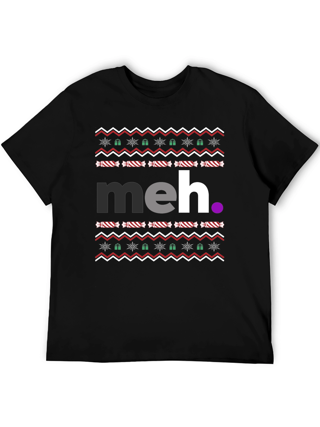 Meh Ugly Christmas T-Shirt Holiday Tee
