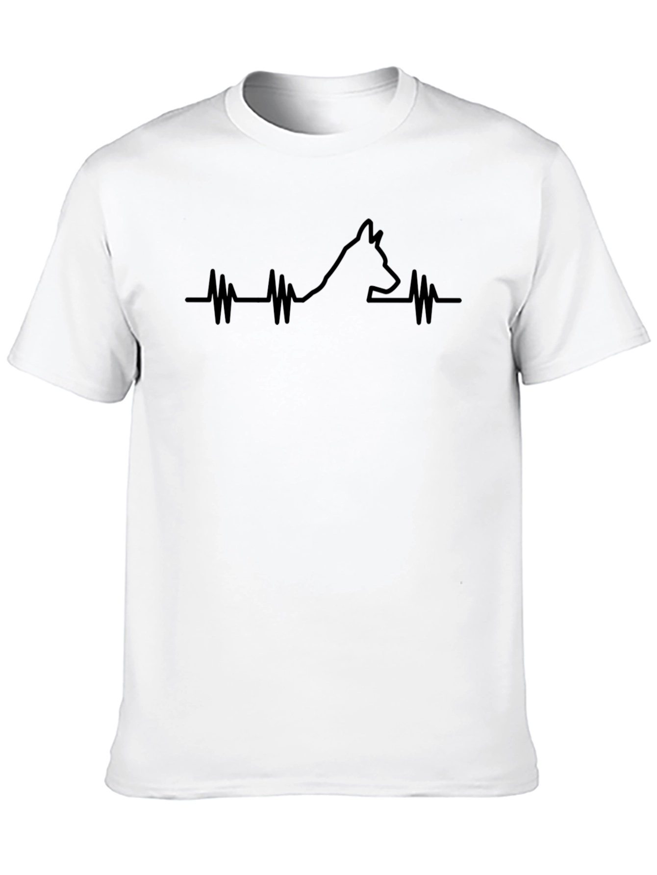 Dog Breed Heartbeat T-Shirt - Black