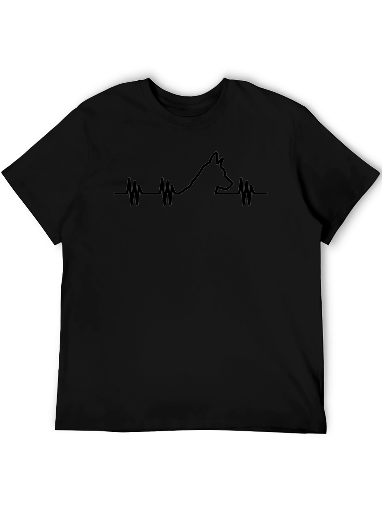 Dog Breed Heartbeat T-Shirt - Black