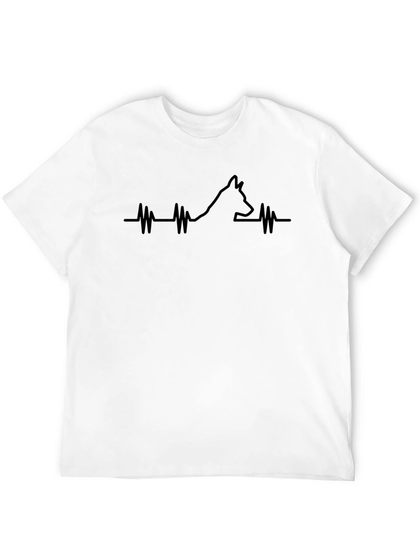 Dog Breed Heartbeat T-Shirt - Black