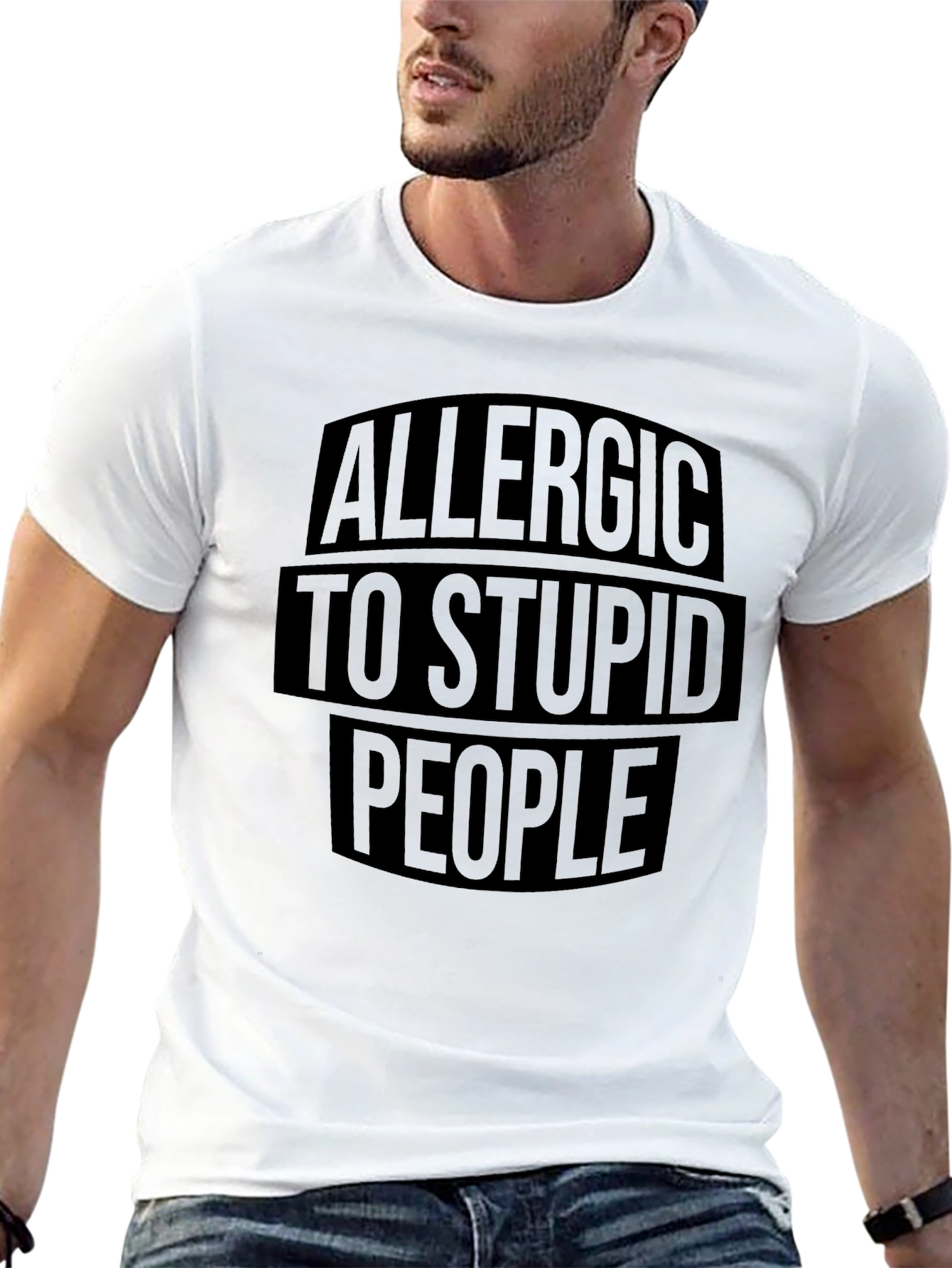Allergic To Stupid People Graphic T-Shirt