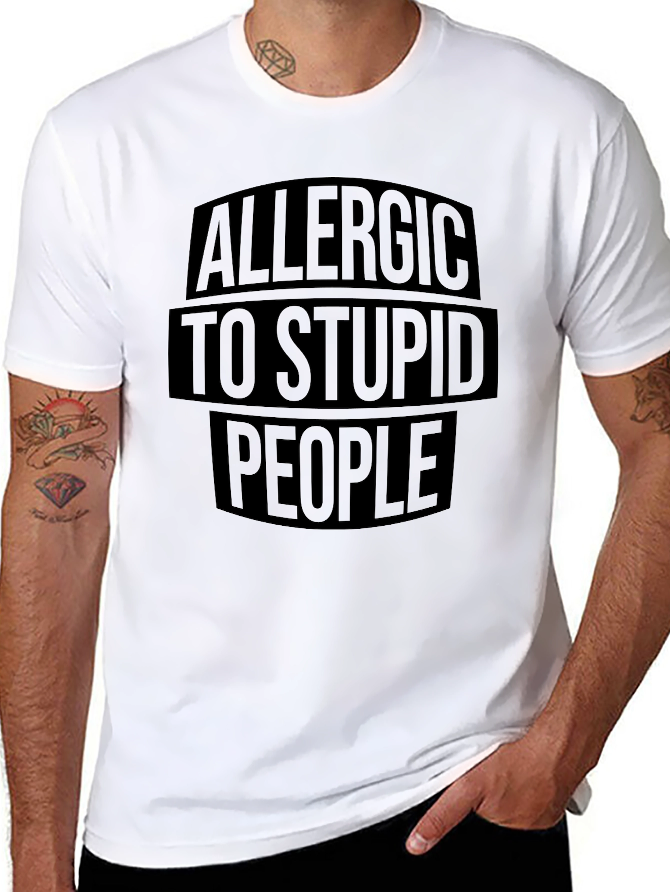 Allergic To Stupid People Graphic T-Shirt