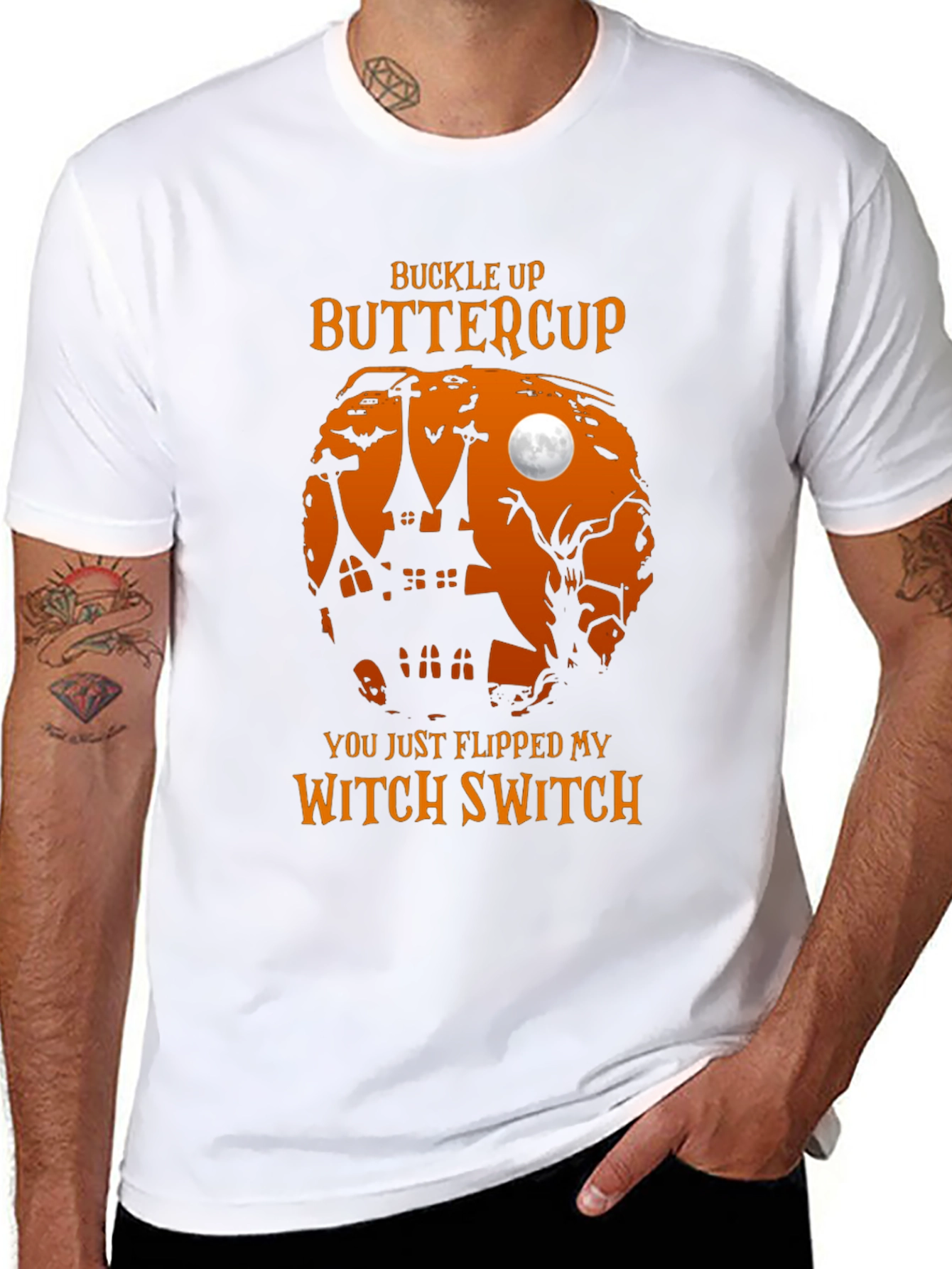 Buckle Up Buttercup Witch Halloween T-Shirt