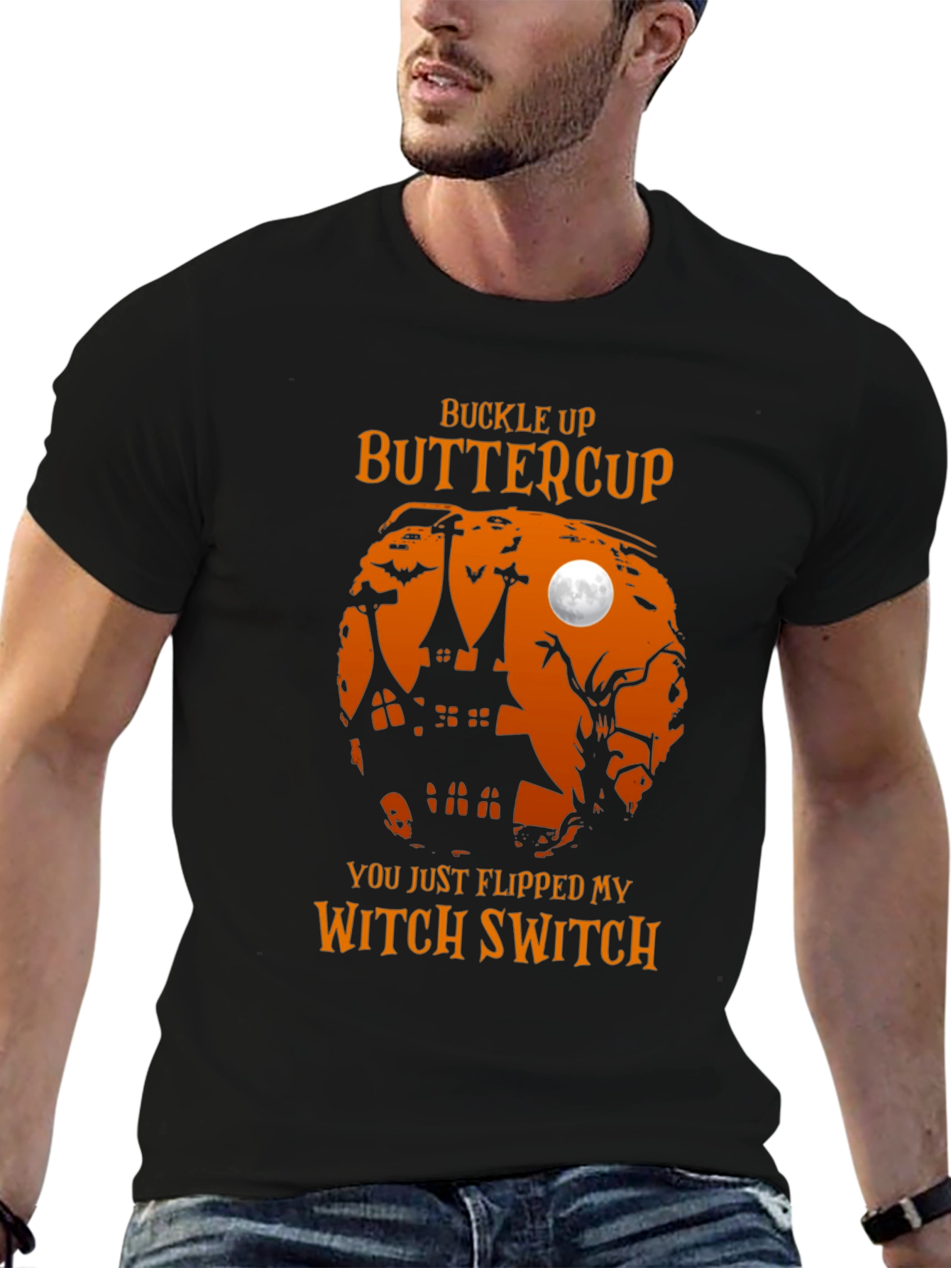Buckle Up Buttercup Witch Halloween T-Shirt