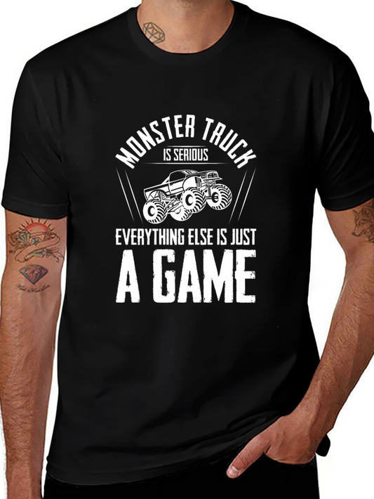 Monster Truck Serious Game Graphic Tee - Black
