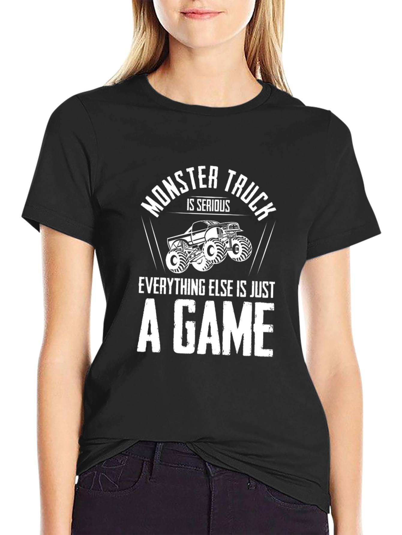 Monster Truck Serious Game Graphic Tee - Black