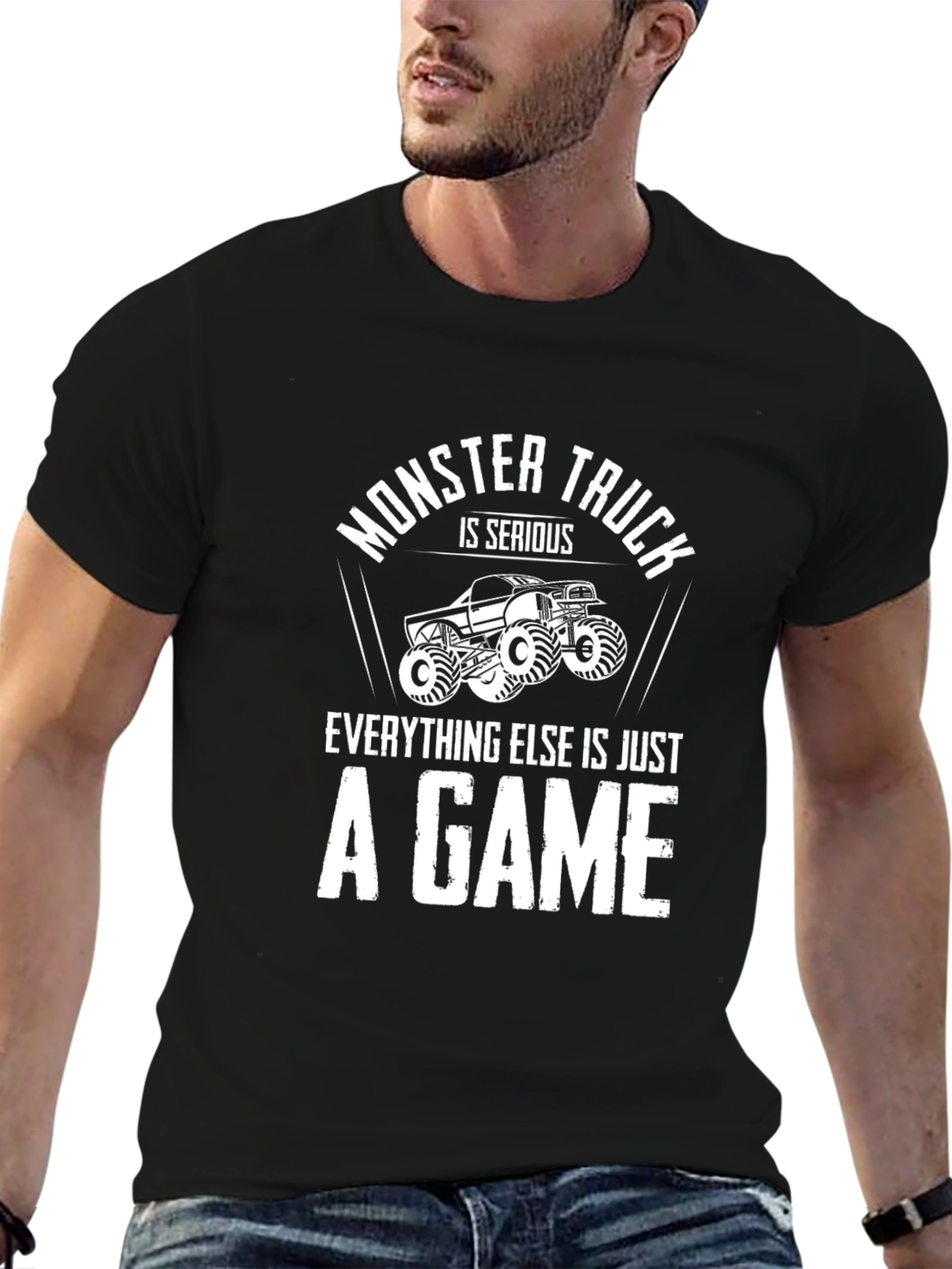 Monster Truck Serious Game Graphic Tee - Black