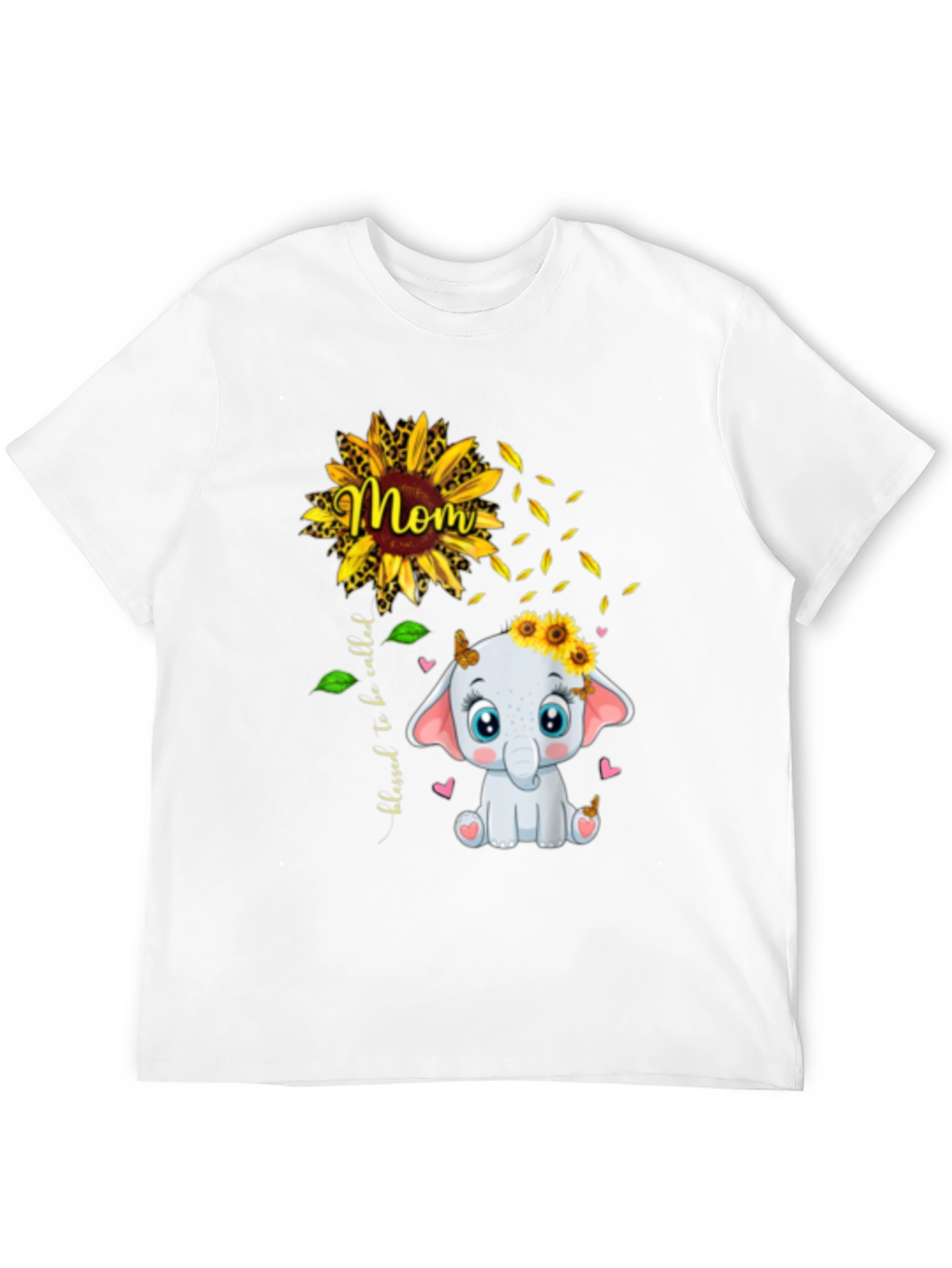 Mom Sunflower Elephant Graphic Tee