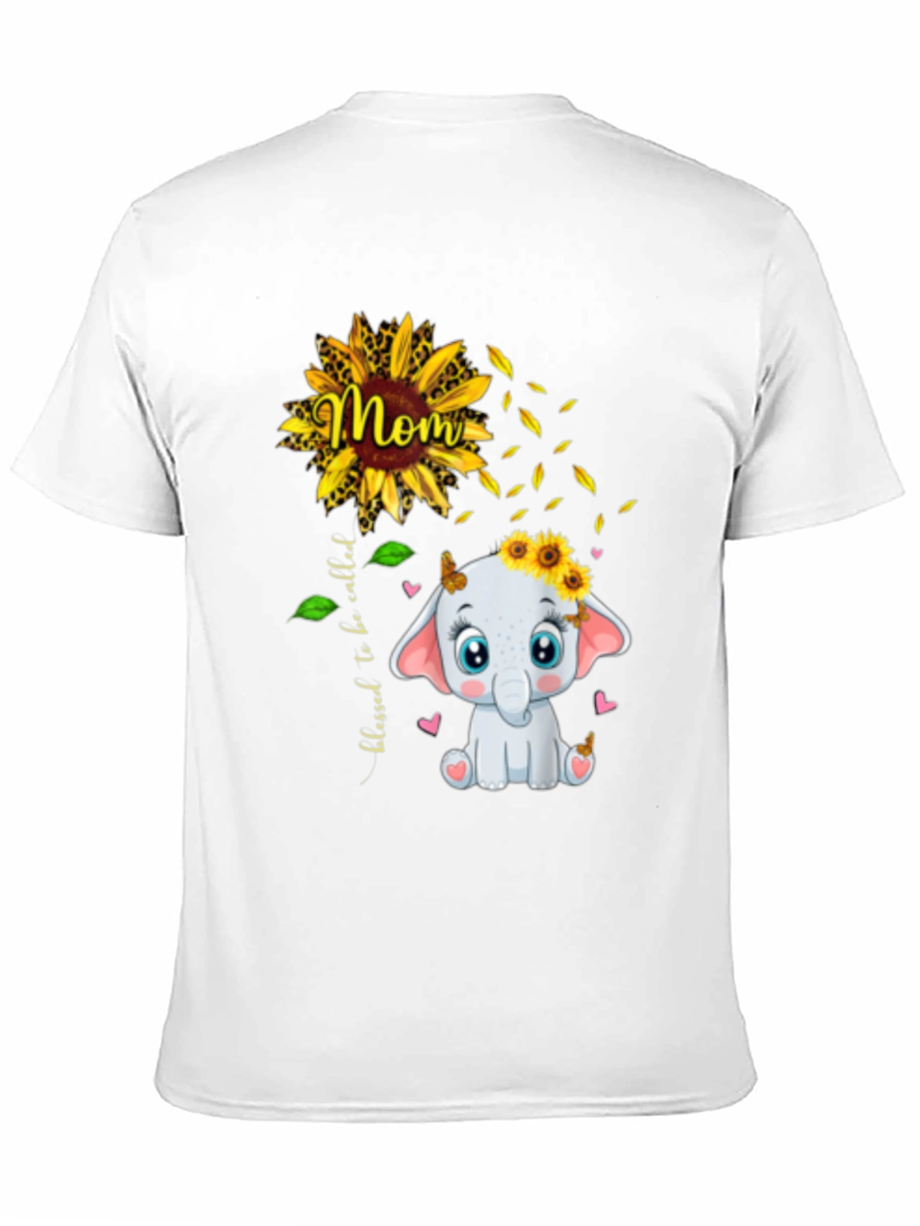 Mom Sunflower Elephant Graphic Tee