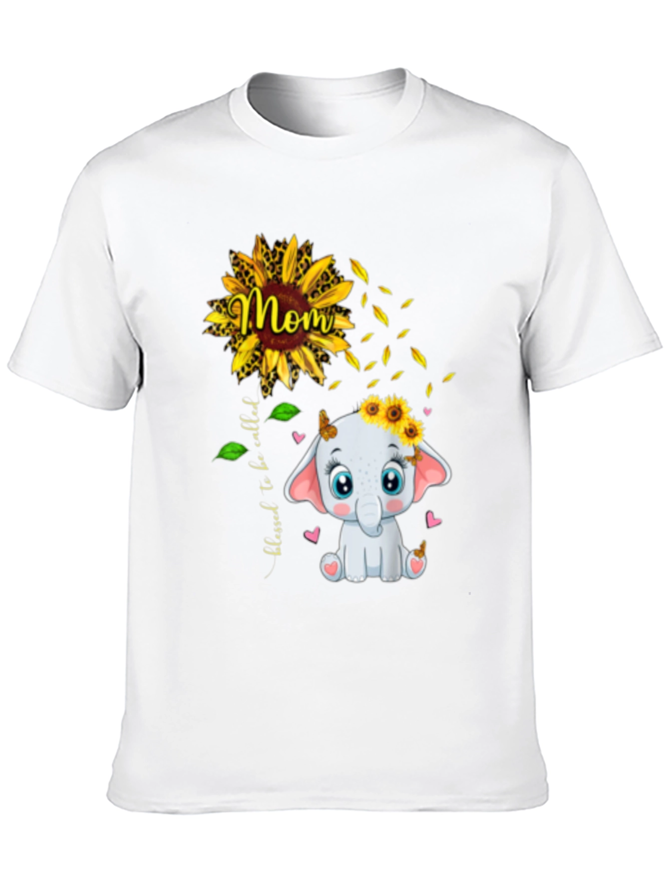 Mom Sunflower Elephant Graphic Tee