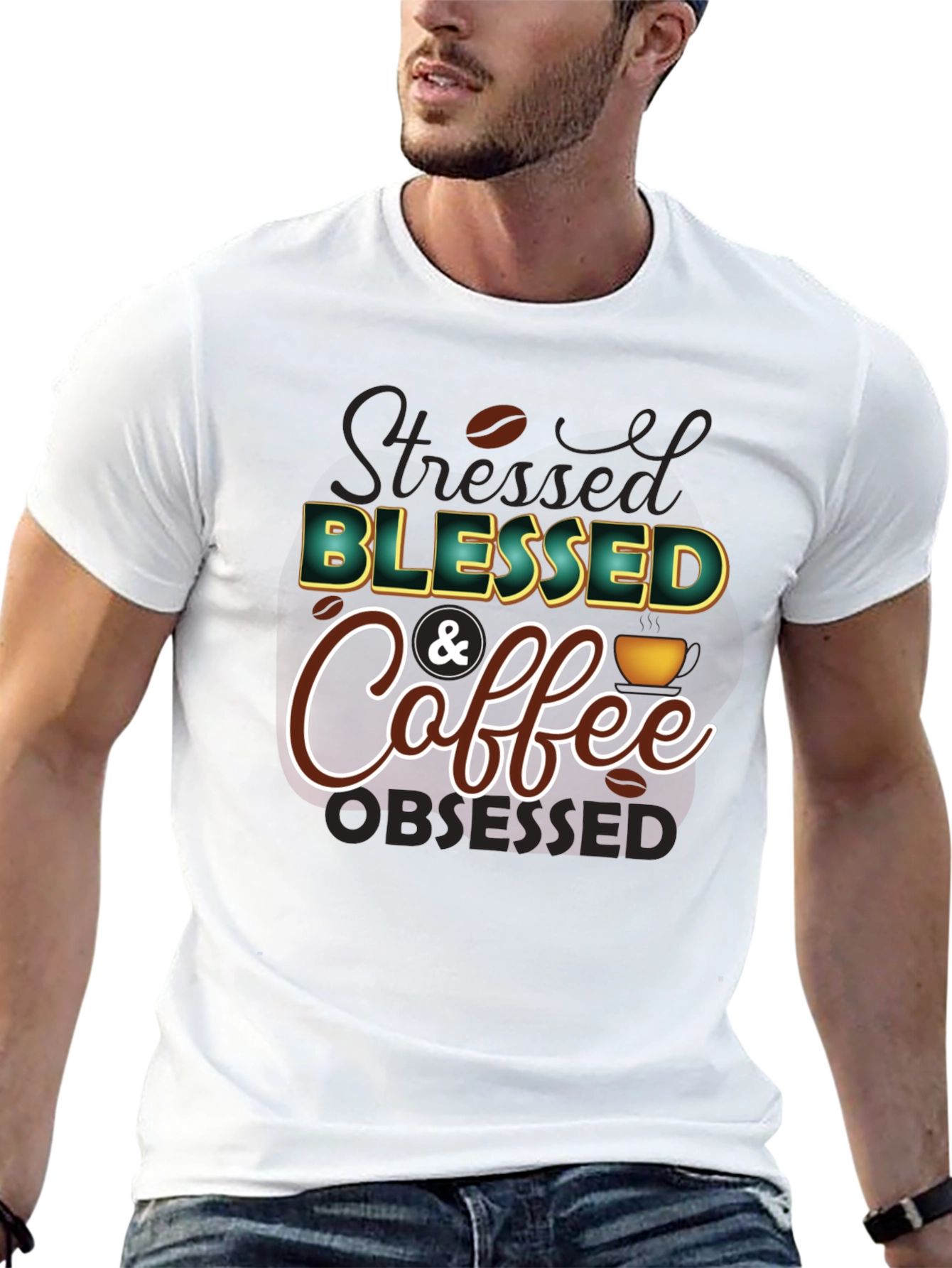Blessed & Coffee Graphic Tee - Black