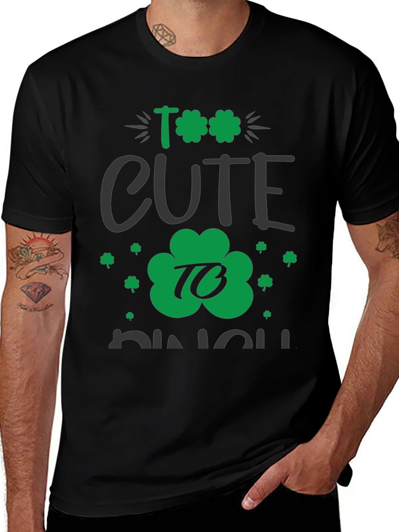 Too Cute To Pinch St. Patricks Day Graphic Tee