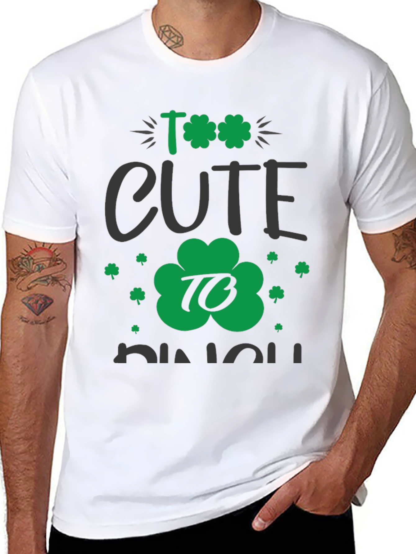 Too Cute To Pinch St. Patricks Day Graphic Tee