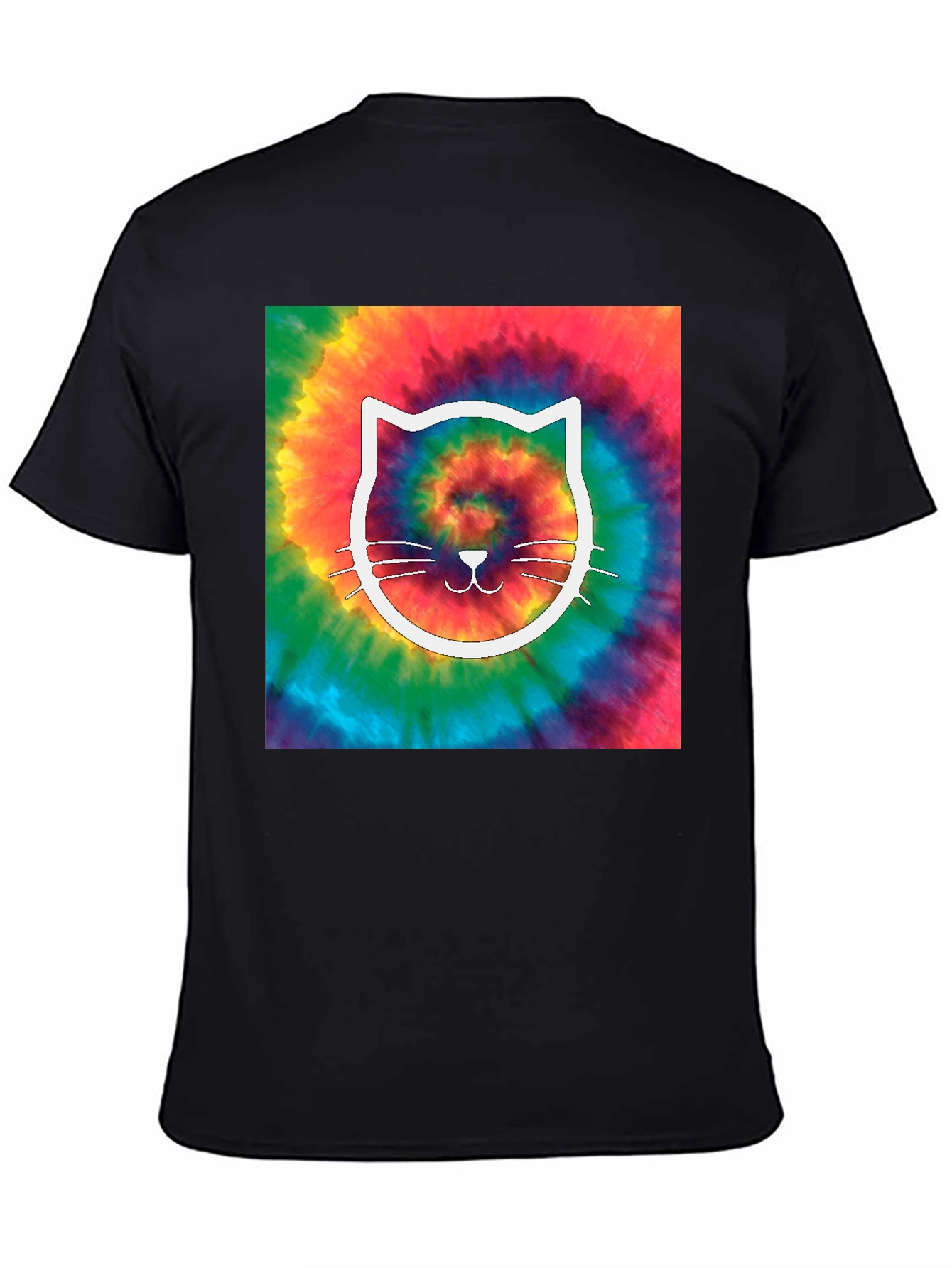 Tie-Dye Cat Graphic Tee