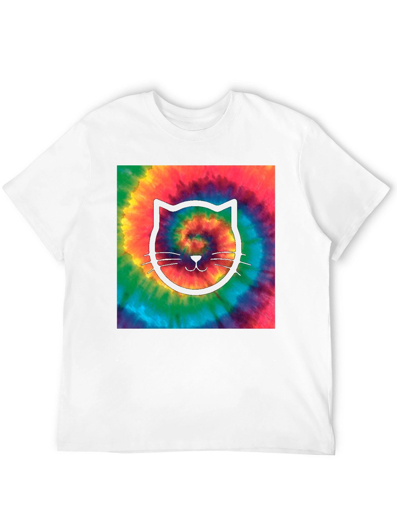 Tie-Dye Cat Graphic Tee