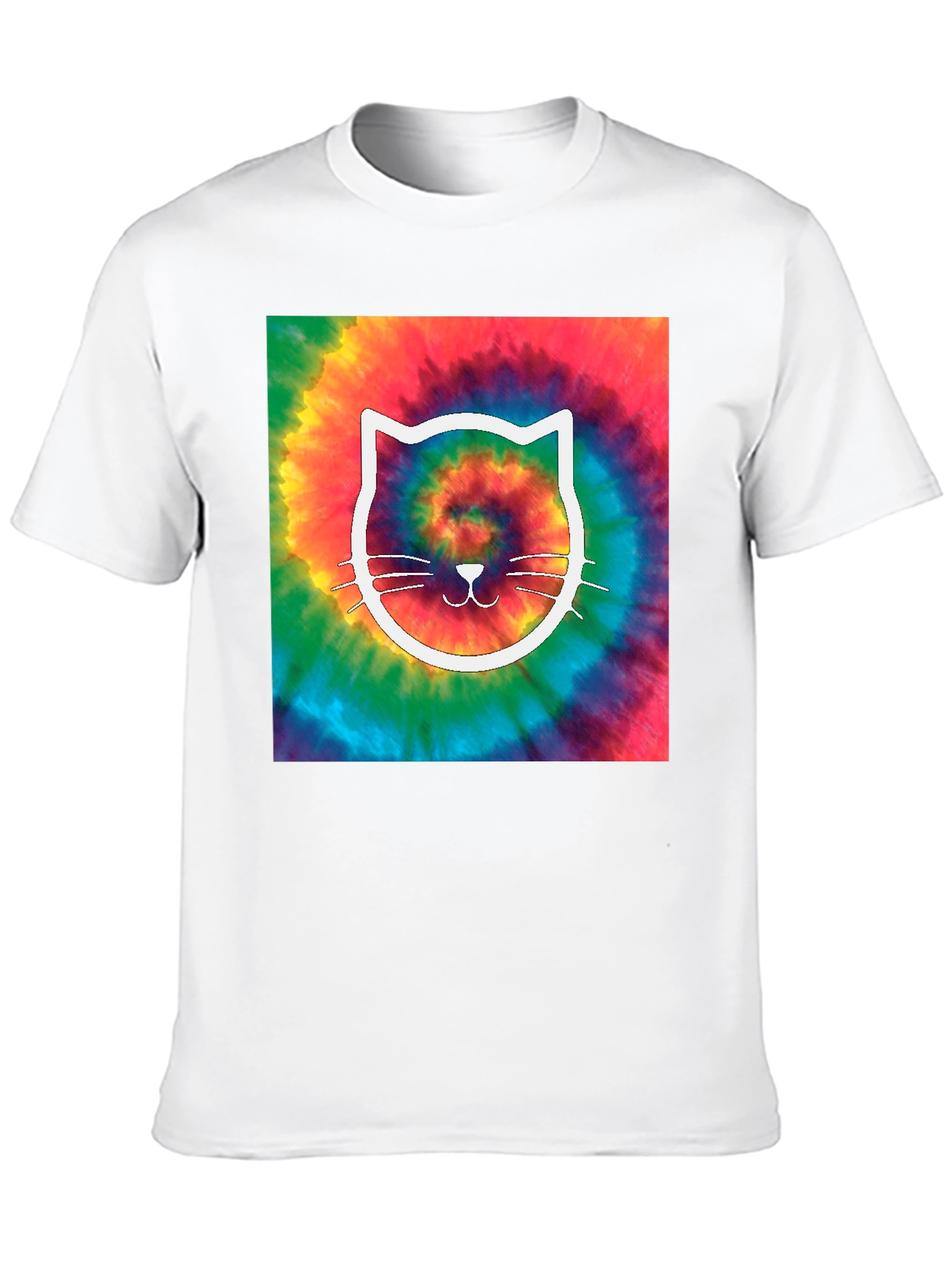 Tie-Dye Cat Graphic Tee
