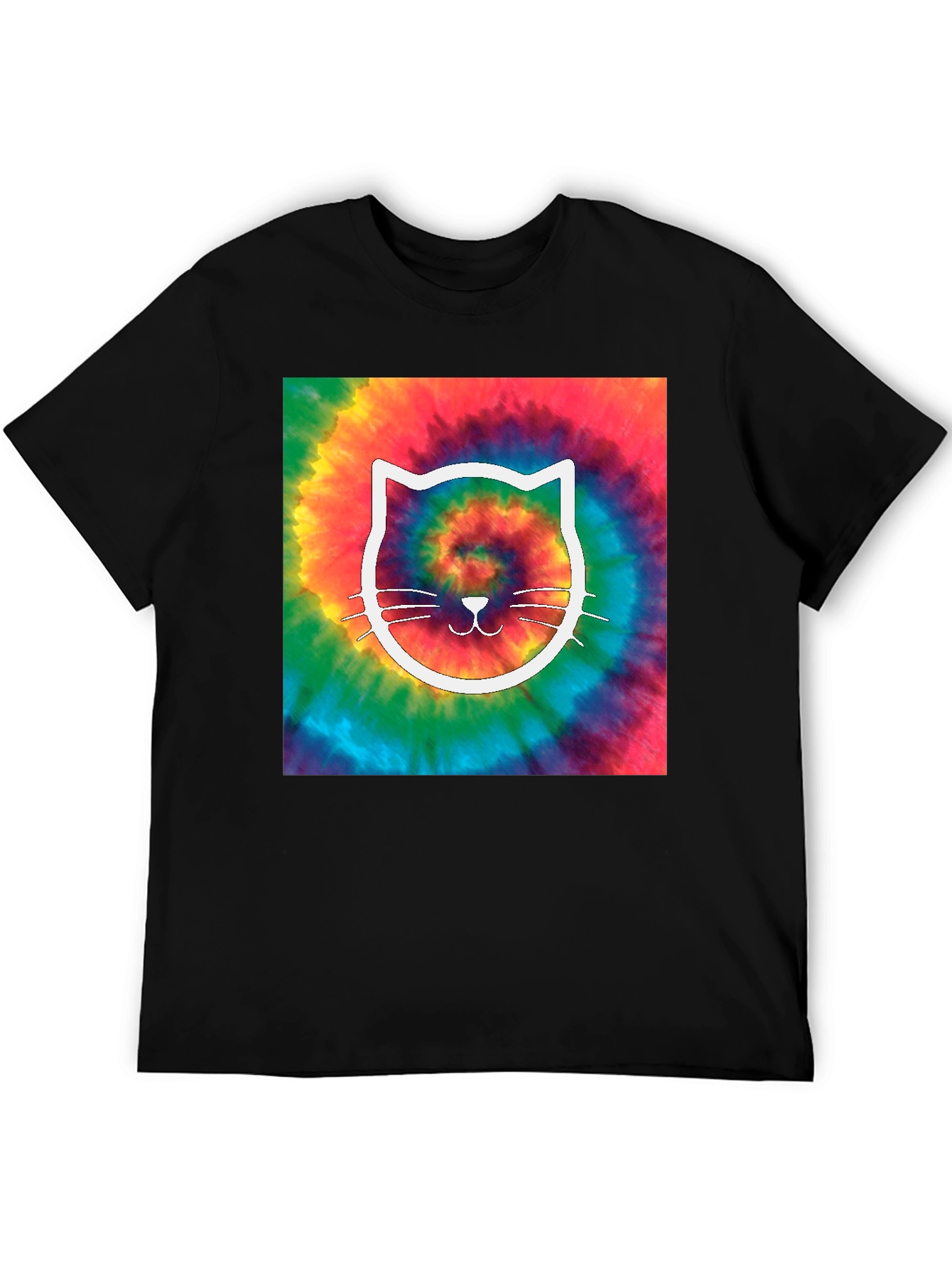 Tie-Dye Cat Graphic Tee