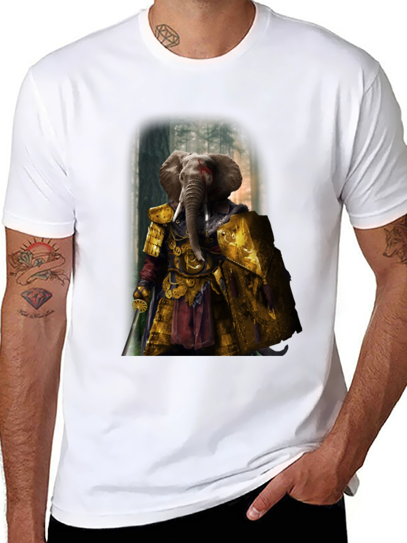 Elephant Knight T-Shirt - Unique Graphic Tee