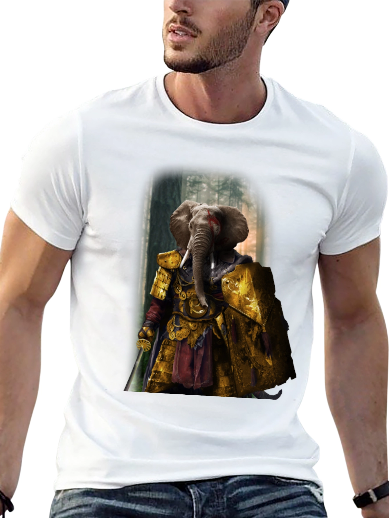 Elephant Knight T-Shirt - Unique Graphic Tee