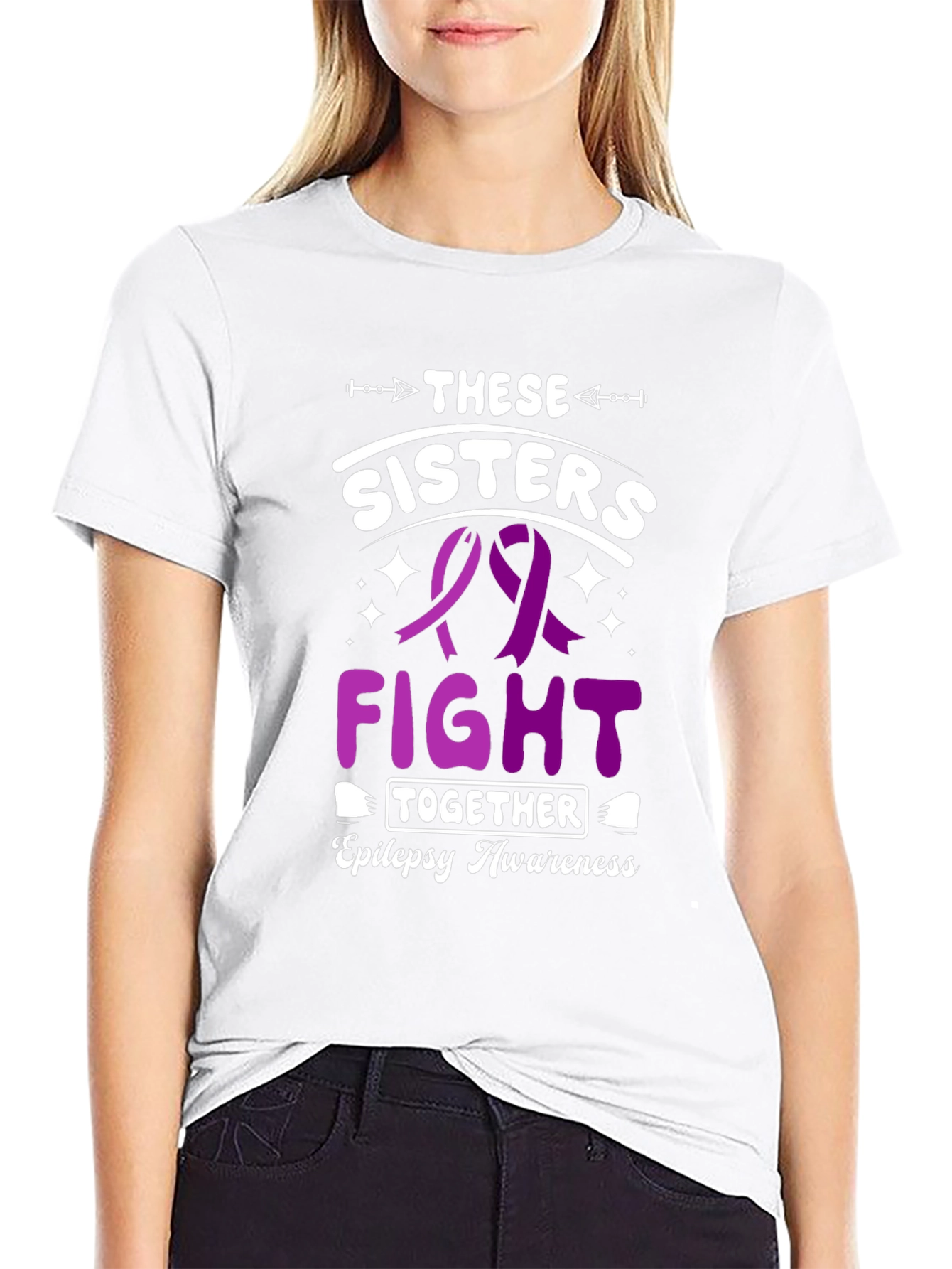 Epilepsy Awareness Sisters Fight Together T-Shirt