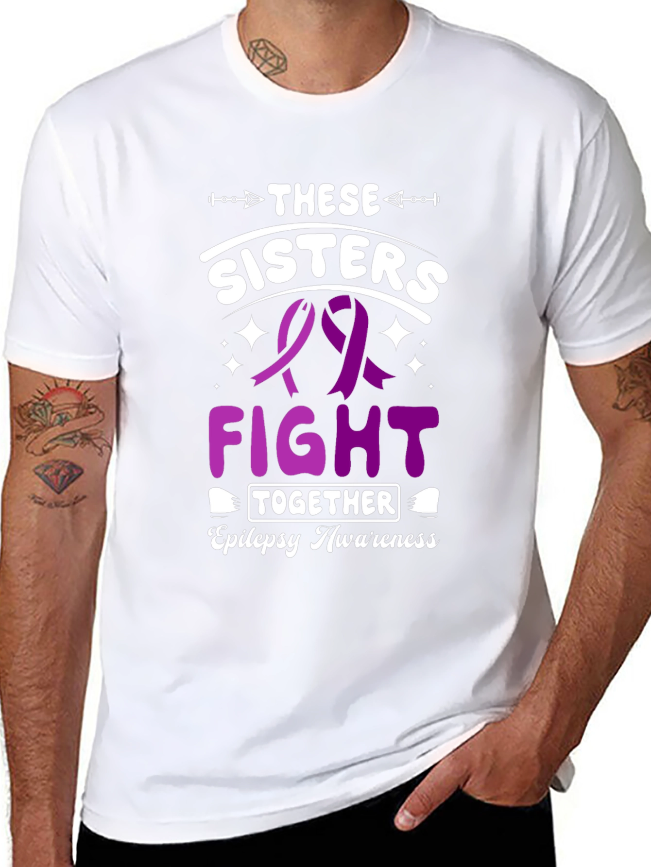Epilepsy Awareness Sisters Fight Together T-Shirt