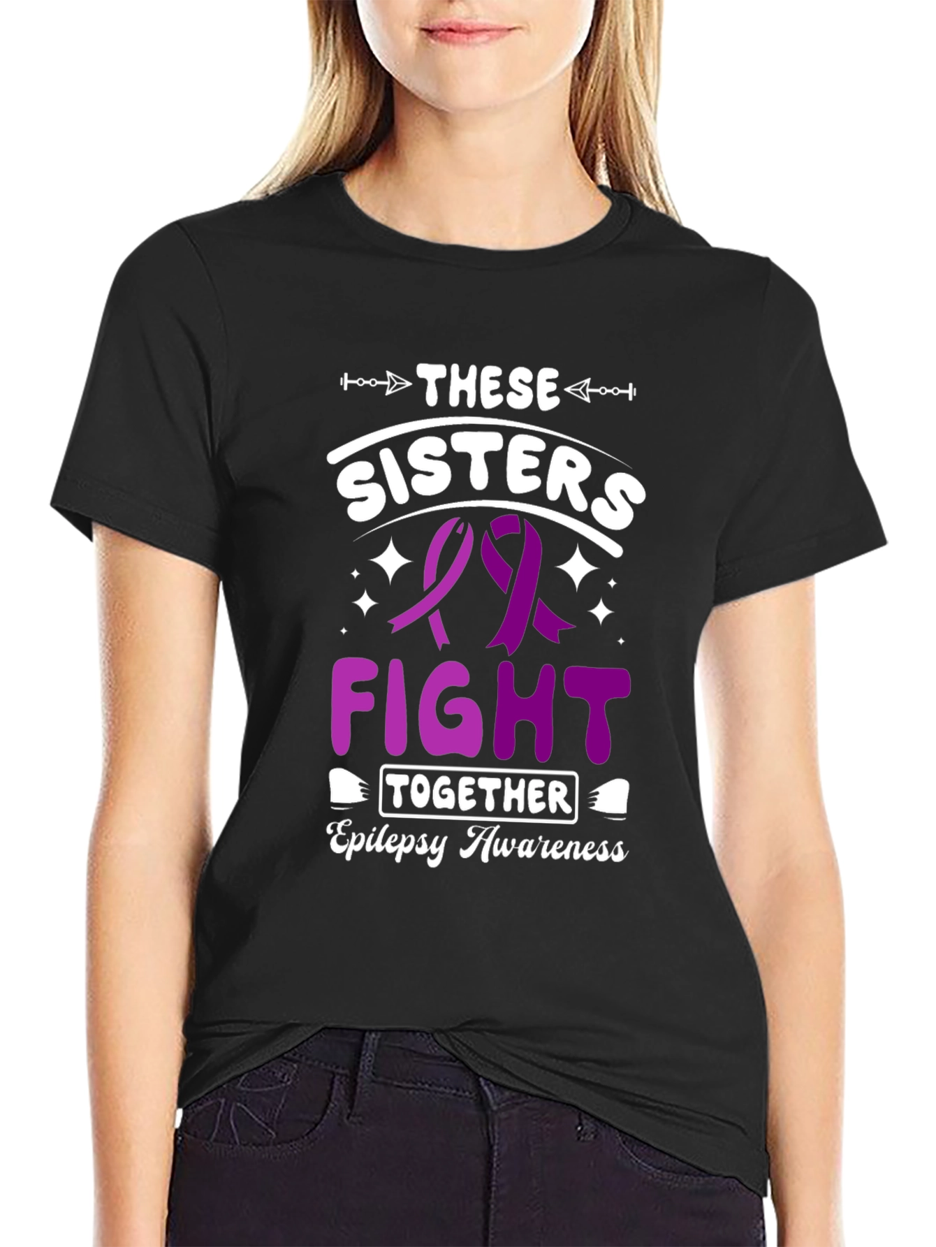 Epilepsy Awareness Sisters Fight Together T-Shirt