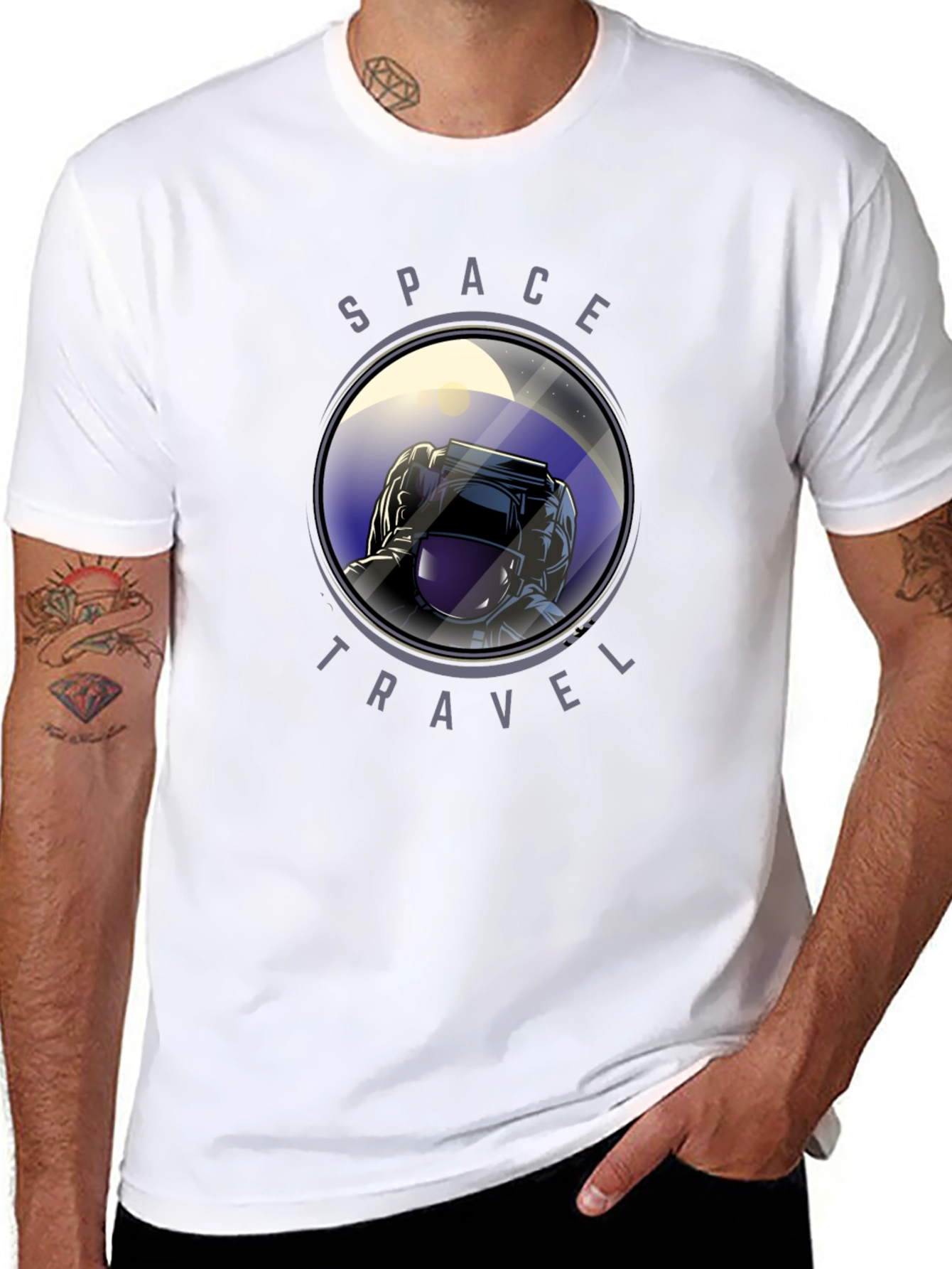 Space Travel Astronaut Graphic T-Shirt