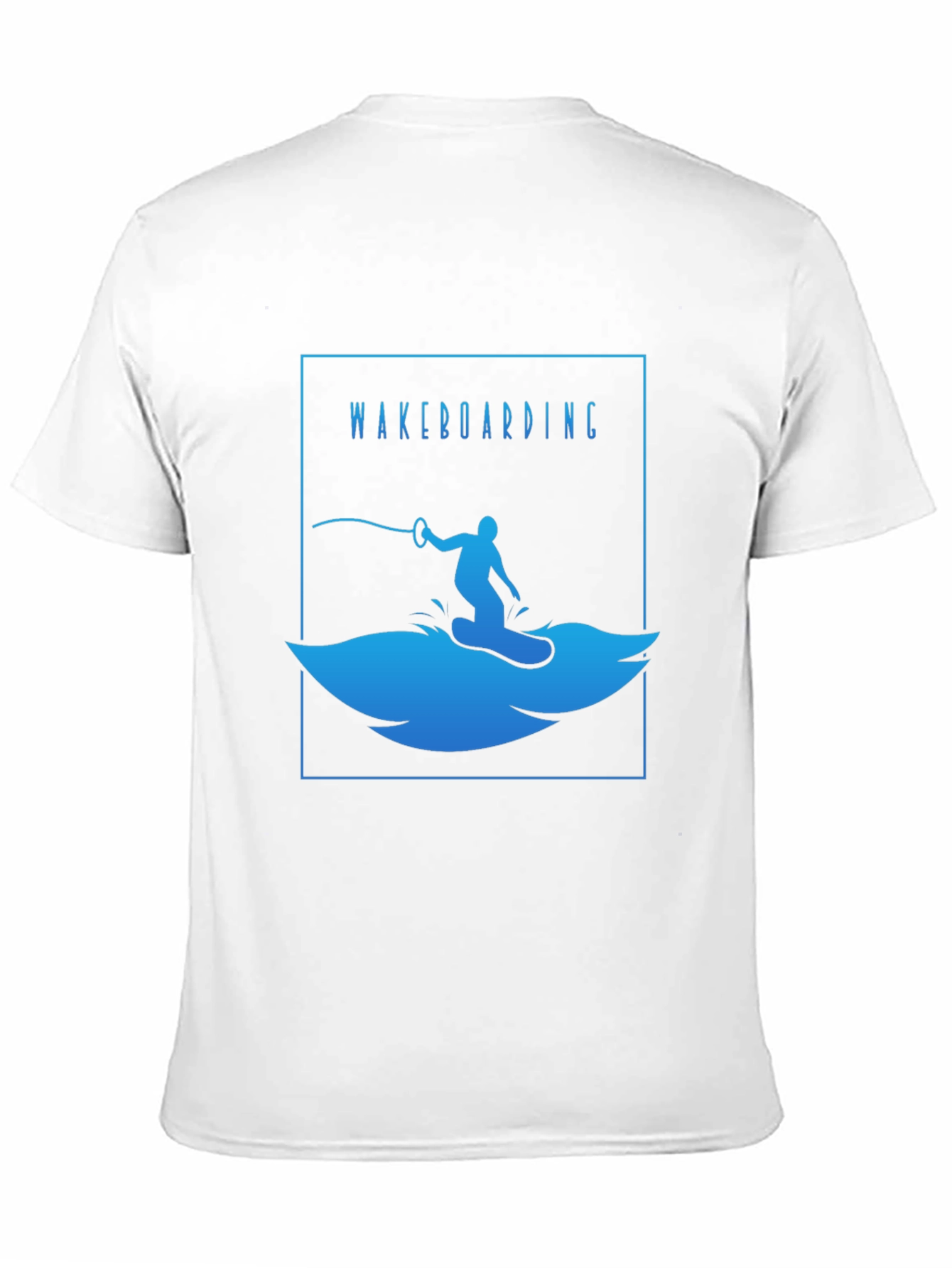 Wakeboarding T-Shirt - Black Cotton Graphic Tee