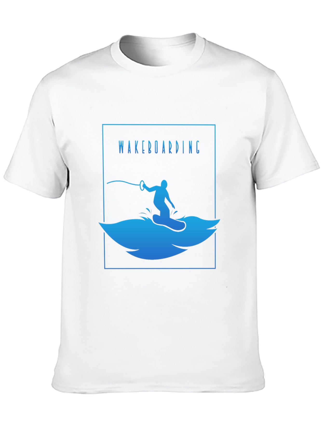 Wakeboarding T-Shirt - Black Cotton Graphic Tee