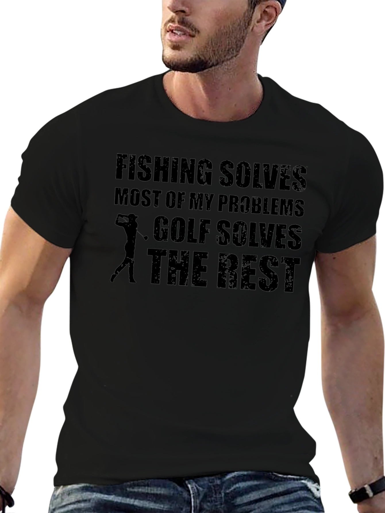 Fishing and Golf T-Shirt for Men